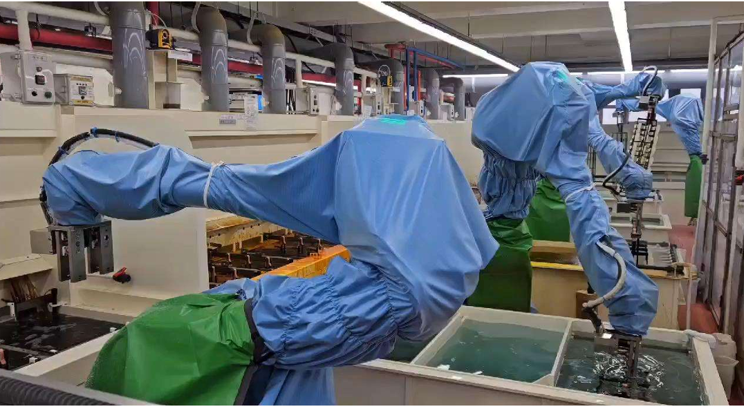 로봇 전처리/도금 공정 자동화 현장(탈지, 엣칭)